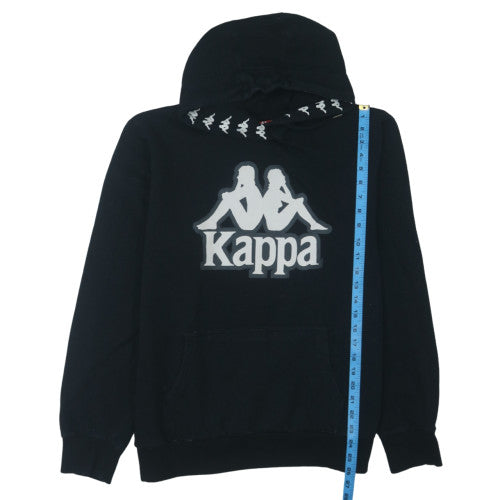 Kappa Men’s Black XL Pullover Hoodie with Logo Print