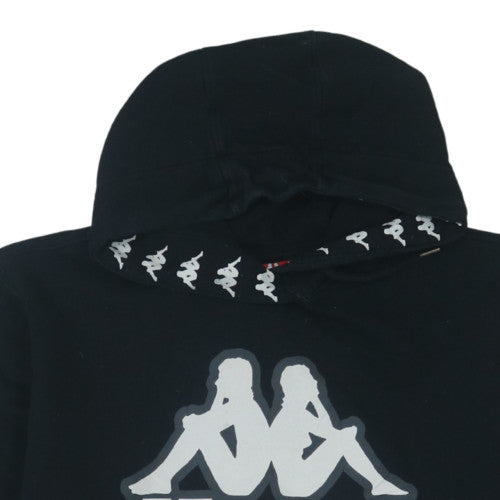 Kappa Men’s Black XL Pullover Hoodie with Logo Print