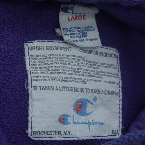 Champion Women's Purple Large Pullover Hoodie Sweatshirt Cotton Blend