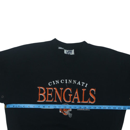 Lee Sport Mens Black Cincinnati Bengals Pullover Sweatshirt L