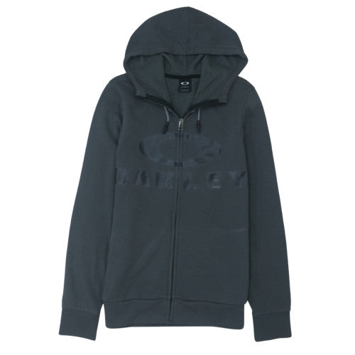 Oakley Men's Black Full Zip Hoodie M Athletic Fit Logo Fleece
