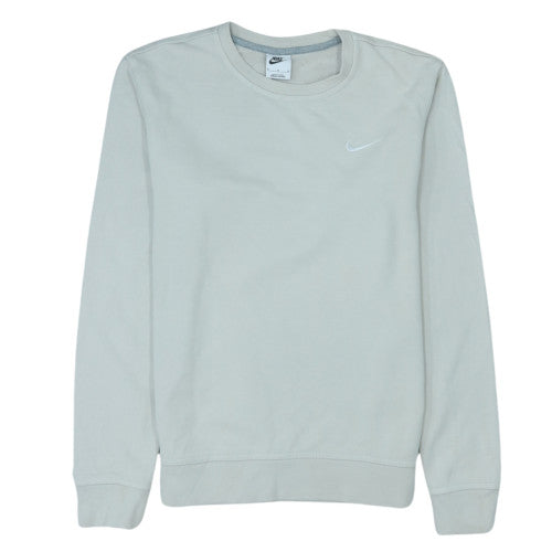 Nike Men's Grey Cotton Crew Neck Sweatshirt M Classic Fit