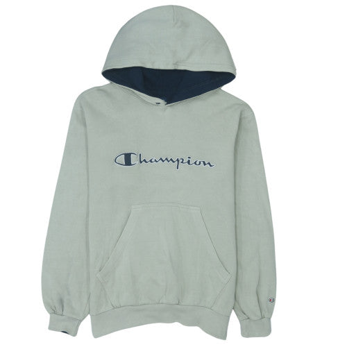 Champion Men's Grey Small Pullover Hoodie with Logo