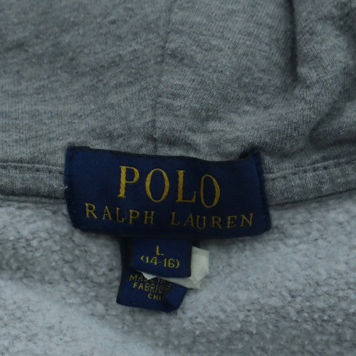 Polo Ralph Lauren Womens Grey Full Zip Hoodie L Cotton Blend