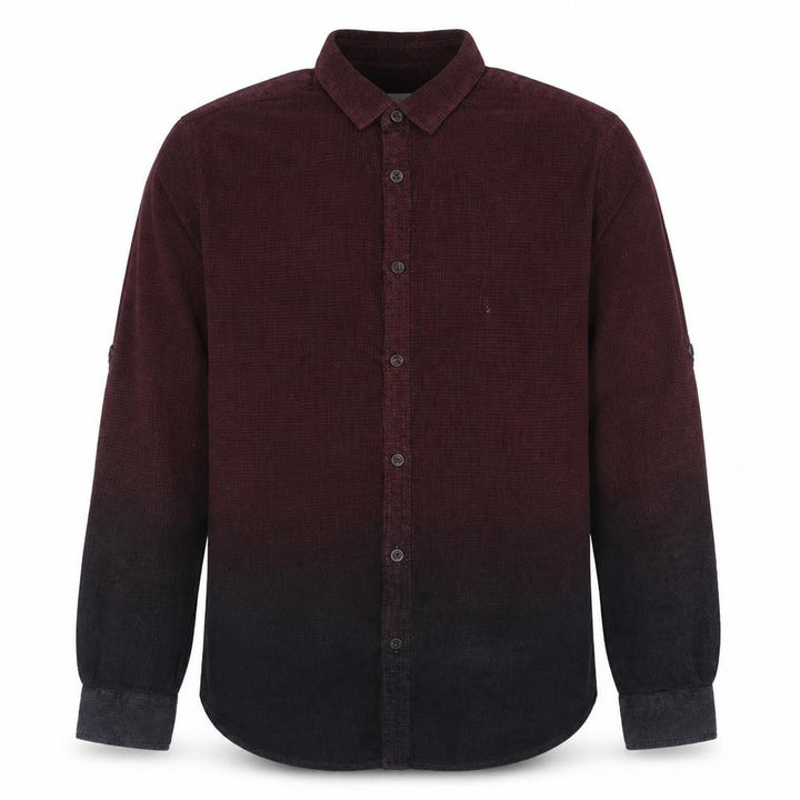Calvin Klein Men's Brown Slim Fit Cotton Corduroy Shirt M