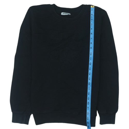 Kenzo Men's Black XL Embroidered Tiger Crew Neck Sweatshirt
