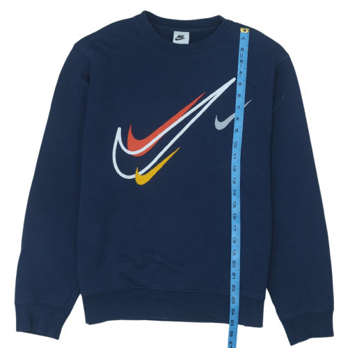 Nike Men's Blue Pullover Logo Sweatshirt Size S