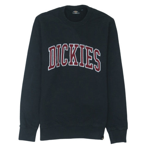 Dickies Men's Black Small Crew Neck Logo Sweatshirt