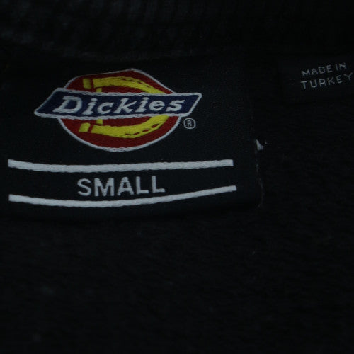 Dickies Men's Black Small Crew Neck Logo Sweatshirt