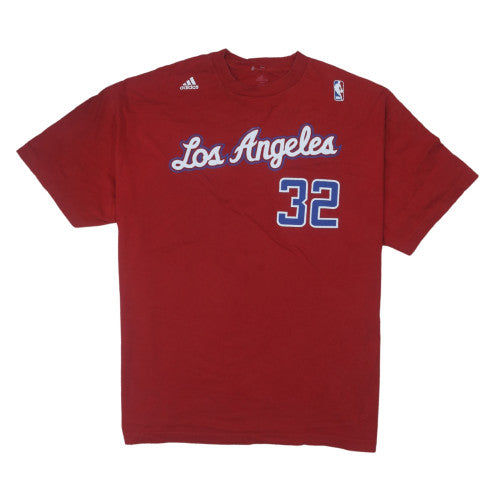 Adidas Men's Red Los Angeles Griffin 32 NBA Cotton T-Shirt 2XL