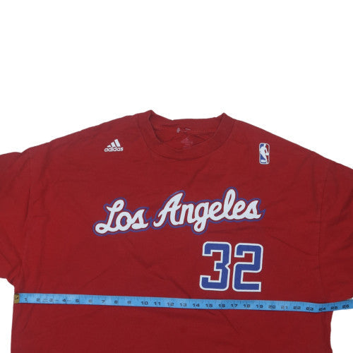 Adidas Men's Red Los Angeles Griffin 32 NBA Cotton T-Shirt 2XL