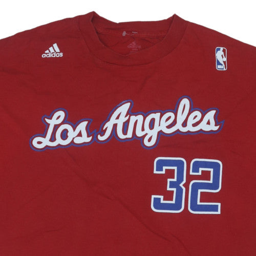 Adidas Men's Red Los Angeles Griffin 32 NBA Cotton T-Shirt 2XL