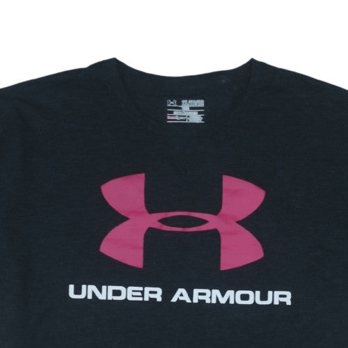 Under Armour Womens Black 2XL HeatGear Relaxed Fit T-Shirt