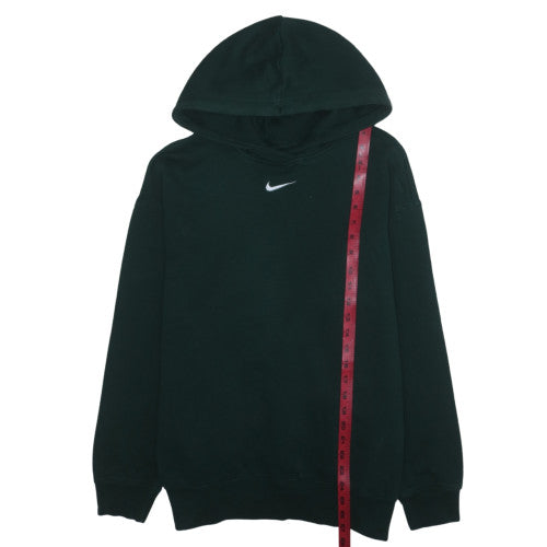 Nike Men's Green Pullover Hoodie M Fleece Logo Sweatshirt
