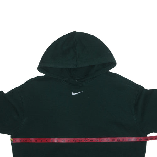 Nike Men's Green Pullover Hoodie M Fleece Logo Sweatshirt
