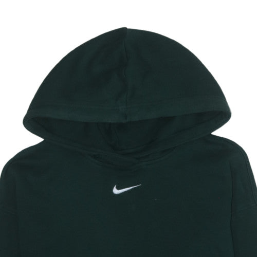 Nike Men's Green Pullover Hoodie M Fleece Logo Sweatshirt