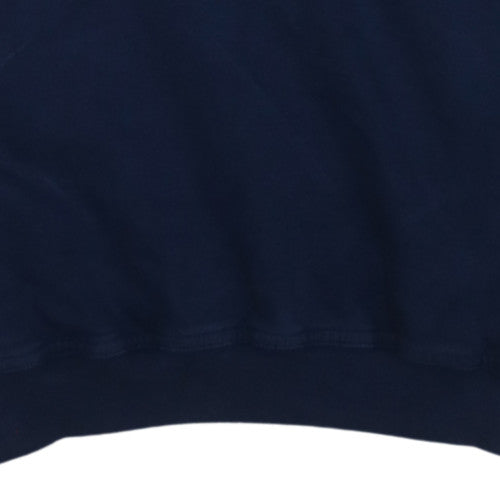 Adidas Men’s Blue Pullover Sweatshirt L Crew Neck Sports Embroidered