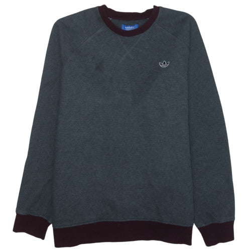 adidas Men's Grey XL Pullover Sweatshirt Crew Neck Logo Fleece