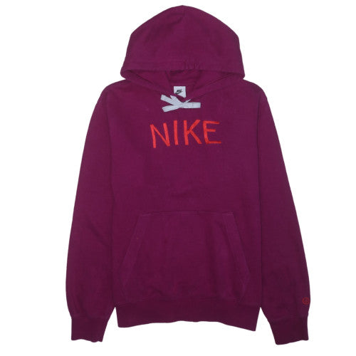 Nike Women’s Purple Pullover Hoodie Medium Logo Graphic Sweatshirt