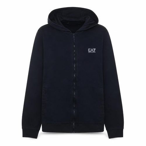 Emporio Armani EA7 Womens Black Full Zip Hoodie Size XL Cotton Blend