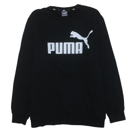 Puma Men's Black 2XL Crew Neck Logo Pullover Sweatshirt