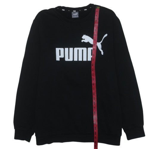 Puma Men's Black 2XL Crew Neck Logo Pullover Sweatshirt