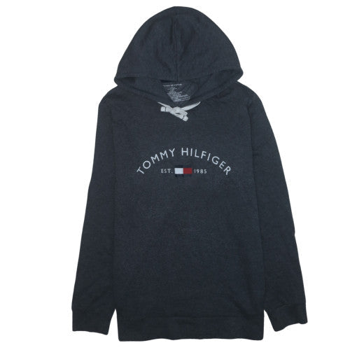Tommy Hilfiger Men's Grey Pullover Hoodie L Classic Logo Fleece
