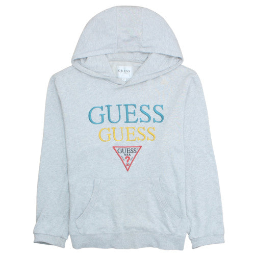 Guess Women's Grey Pullover Hoodie Logo Print Size L