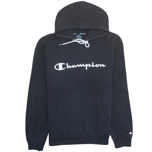 Champion Men's Black XL Pullover Hoodie Cotton Blend Logo
