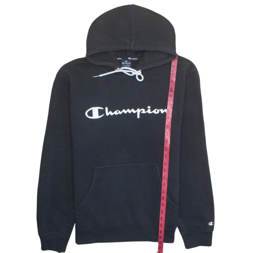 Champion Men's Black XL Pullover Hoodie Cotton Blend Logo
