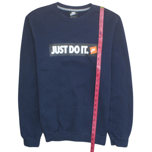 Nike Men's Blue Just Do It Crew Neck Sweatshirt Size M