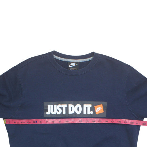 Nike Men's Blue Just Do It Crew Neck Sweatshirt Size M