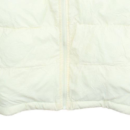 Levi's Women's Ivory Puffer Jacket Size S Full Zip Warm Winter Coat