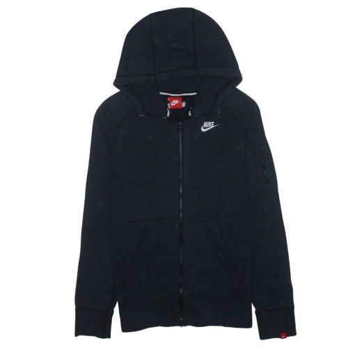 Nike Men's Black Full Zip Hoodie Size M Cotton Sportswear
