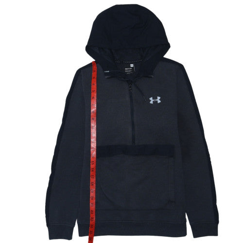 Under Armour Men's Black Small 1/2 Zip Fleece Sports Hoodie