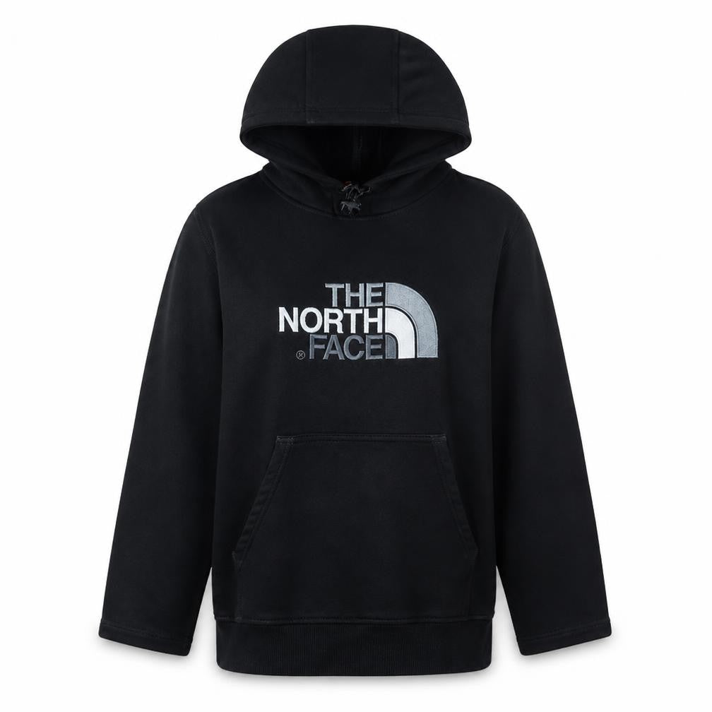 Front view of The North Face Men's Black XS Pullover Hoodie 100% Cotton