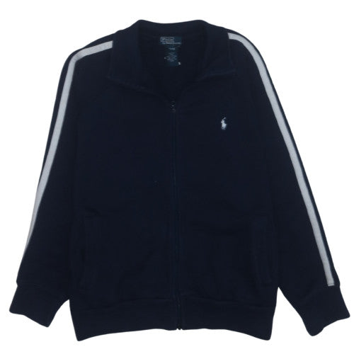Ralph Lauren Women Navy Blue Full Zip Sweatshirt Size 12 Cotton