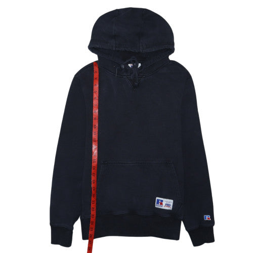 Russell Athletic Mens Black S Pullover Hoodie Fleece Logo