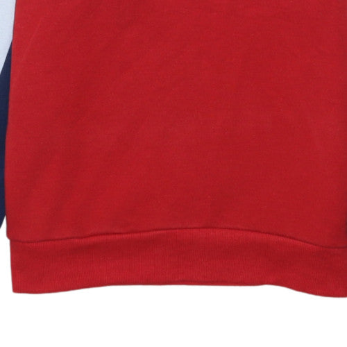 Fila Boys White Blue Red Pullover Hoodie Size 13-15 Years Cotton Blend