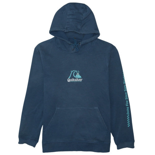 Quiksilver Men's Blue Graphic Pullover Hoodie Size M