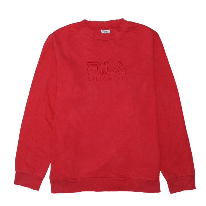 Fila Women Red Crew Neck Pullover Sweatshirt Size 20 Cotton Blend