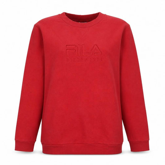 Front view of Fila Women Red Crew Neck Pullover Sweatshirt, size 20, Cotton Blend