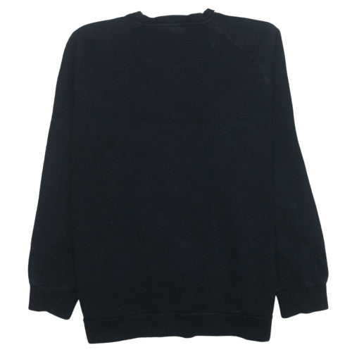 Adidas Men Black Crew Neck Long Sleeve Pullover Sweatshirt M