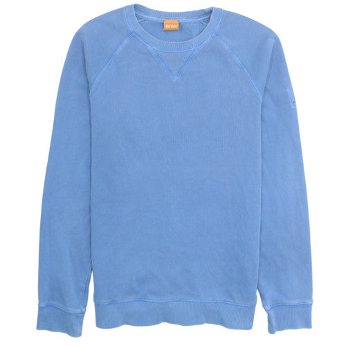 Hugo Boss Men's Blue Crew Neck Cotton Sweatshirt Size M
