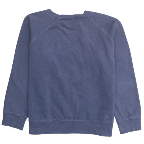 Fila Womens Blue Cotton Blend Pullover Sweatshirt Size L Graphic Bird Print