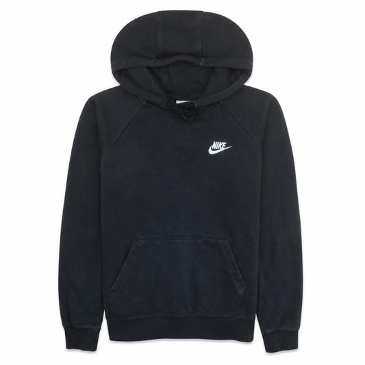 Front view of Nike Men's Black XS Pullover Hoodie Fleece Logo Regular Fit