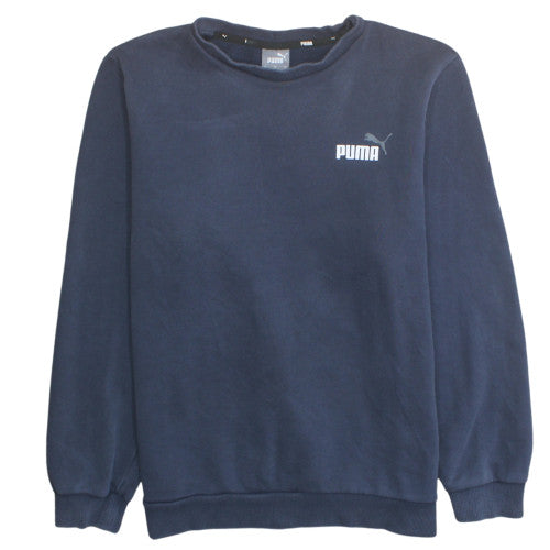 Puma Mens Blue Crew Neck Pullover Sweatshirt M Regular Fit