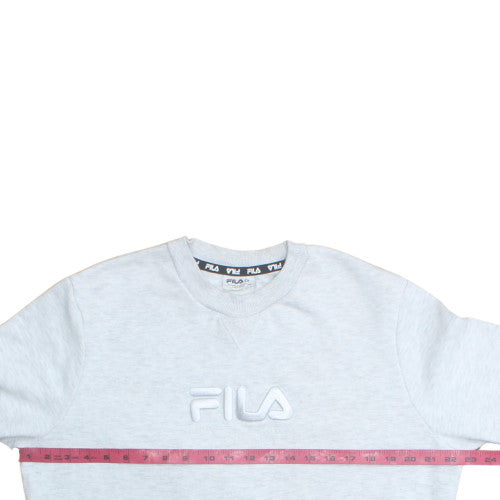 Fila Womens Grey Crew Neck Pullover Sweatshirt Size 18