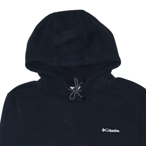 Columbia Men's Black Pullover Hoodie L Fleece Cotton Blend