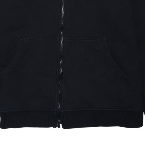 Harley-Davidson Men’s Black Full Zip Hooded Leather & Cotton XL Hoodie